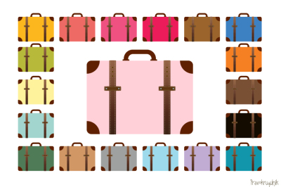 Vintage suitcase, Rainbow color suitcases, Travel luggage, Briefcase