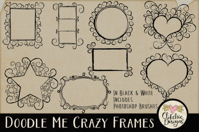 Doodle Me Crazy Frames & Photoshop Brushes