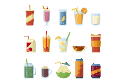 Illustration with non alcoholic drinks