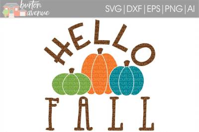 Hello Fall SVG Cut File