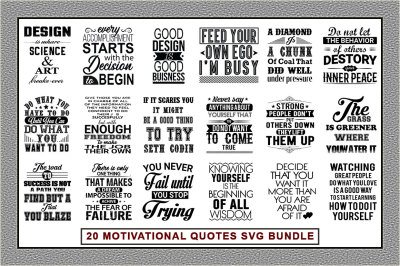 Motivational Quotes SVG Bundle