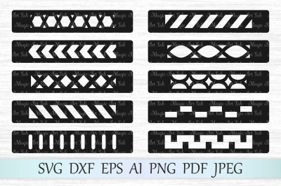Bracelet svg, Bracelet cut files, Bracelet silhouette, DXF, PNG, PDF