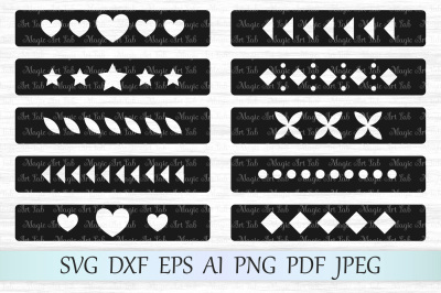 Bracelet SVG, Bracelet cut file, DXF, PNG, PDF, For cutting machines