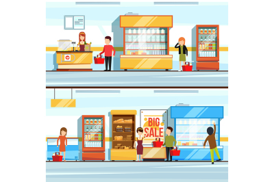 Vector concept illustration of shopping