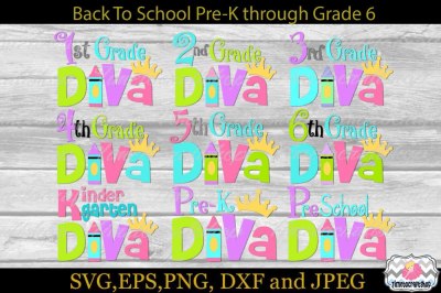 SVG, Dxf, Eps & Png Back to School All Grade Bundle