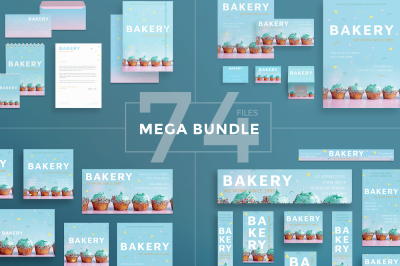Design templates bundle | flyer, banner, branding | Bakery