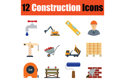 Construction icon set