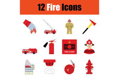 Fire icon set