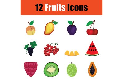 Fruit icon set