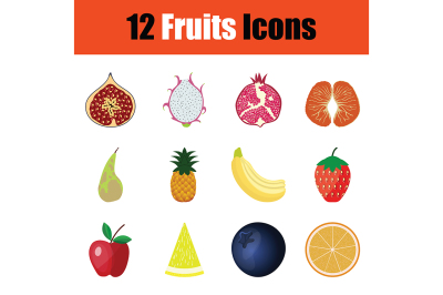 Fruit icon set