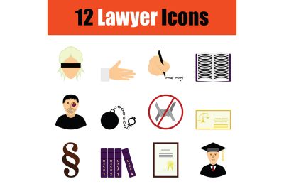 Lawyer icon set