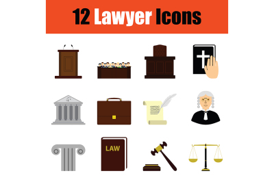 Lawyer icon set