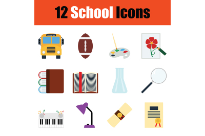 School icon set