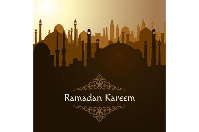 Ramadan. Arabic mosque background