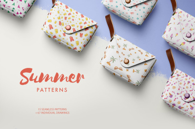 Watercolor Summer Patterns