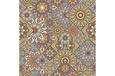 Mandala seamless pattern. Indian decorative elements