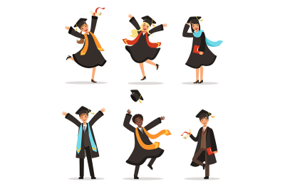 Graduation of happy students at different nations