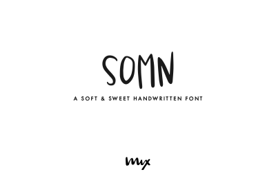 Somn - A Sweet Lullaby of a Font