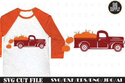 Pumpkin Truck SVG Cut File 