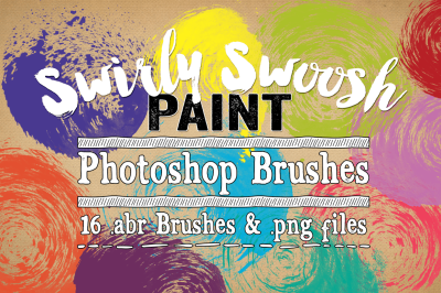 Swirly Swoosh Paint Photoshop Brushes
