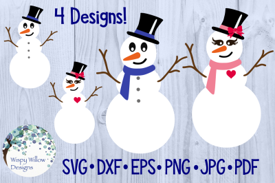 Snowman Bundle, Holiday, Frosty, SVG/DXF/EPS/PNG/JPG/PDF
