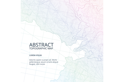 Vector poster design from lines contour topographic map