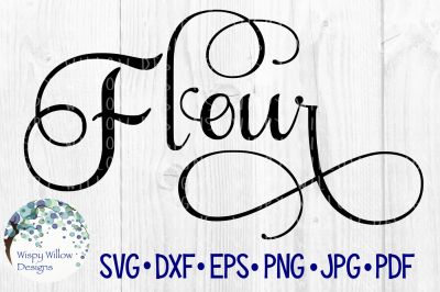 Flour Elegant Scroll Label SVG/DXF/EPS/PNG/JPG/PDF
