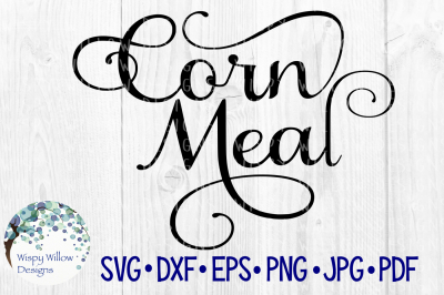 Corn Meal Elegant Scroll Label SVG/DXF/EPS/PNG/JPG/PDF