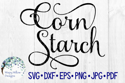 Corn Starch Elegant Scroll Label SVG/DXF/EPS/PNG/JPG/PDF