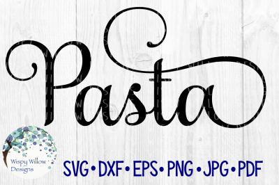 Pasta Elegant Scroll Label SVG/DXF/EPS/PNG/JPG/PDF