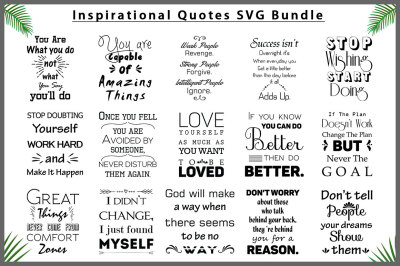 Inspirational Quotes SVG Bundle