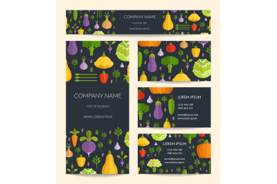 Vector identity for healthy, organic food business card