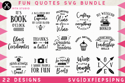 Fun quotes SVG Bundle | M10
