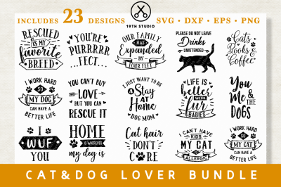 Cat and Dog SVG Bundle | M25