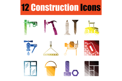 Construction icon set