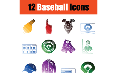 Baseballl icon set