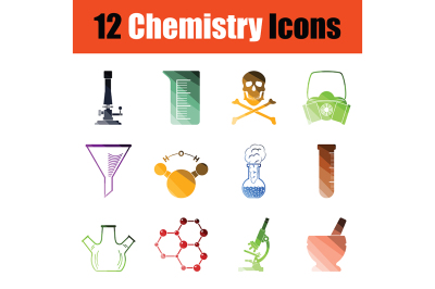 Chemistry icon set