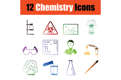 Chemistry icon set