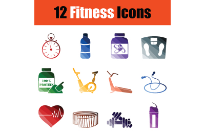 Fitness icon set
