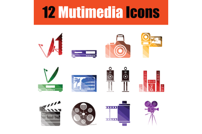 Multimedia icon set