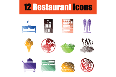 Restaurant icon set