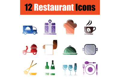 Restaurant icon set