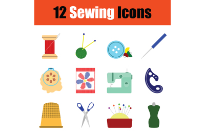 Sewing icon set