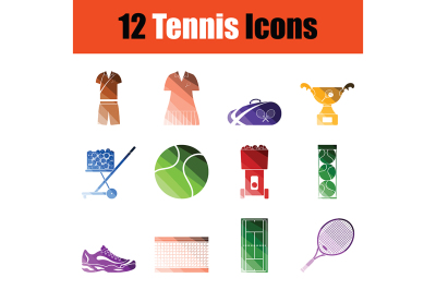 Tennis icon set