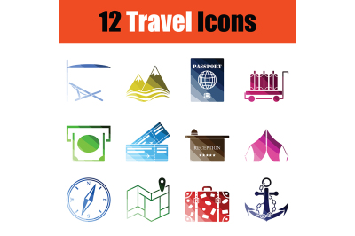 Travel icon set