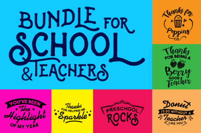 SVG BUNDLE for SCHOOL and TEACHERS