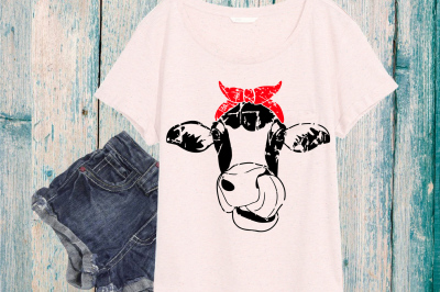 Cow grunge whit bandana show heifer cowboy distressed Farm Milk 924S