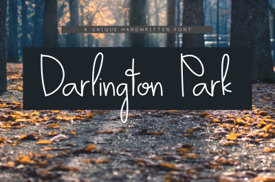 Darlington Park - A Handwritten Font