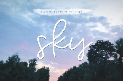 Sky - A Pretty Script Font
