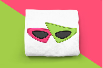 80s New Wave Sunglasses | Applique Embroidery